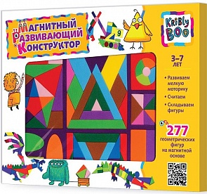 Конструктор магнитный развивающий, 277 деталей (Kribly Boo, 47087)